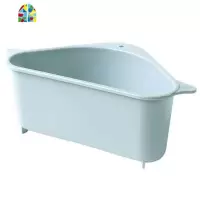 厨房滤水三角蓝水池漏网篮挂篮水沥水洗菜盆漏斗收纳盒过滤篮 FENGHOU 米色洗菜篮洗菜篮