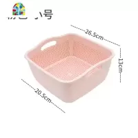 双层洗菜篮子塑料厨房多功能洗菜盆洗水果篮家用果盘大小号 FENGHOU 灰色小号两件套