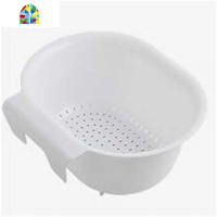 [沥水挂篮]可挂式水沥水架厨房洗菜篮水池滤塑料洗菜盆 FENGHOU 蓝色1个装