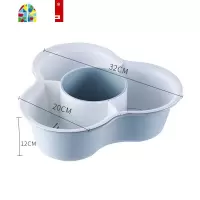 火锅店盘子塑料家用洗菜盆厨房配菜盘蔬菜拼盘沥水洗菜篮子水果盘 FENGHOU 大号米色34.5*20*12cm
