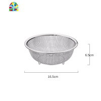 不锈钢沥水盆洗米筛沥水篮滤水漏网淘米盆水果蔬菜篮子带刻度 FENGHOU 小号漏网+盆洗菜篮洗菜篮