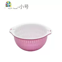 加厚双层洗菜盆厨房沥水筐家用大号圆形水果篮洗菜篮子 FENGHOU 黑色三件套大中小