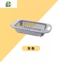 可伸缩厨房淘洗菜盆塑料双层漏水架水果盘放蔬菜蓝子收纳筐 FENGHOU 白色洗菜篮洗菜篮
