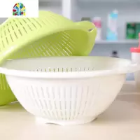 塑料沥水篮 厨房水池水洗菜篮清洗篮子 果盆篮滤水蓝 FENGHOU 中号绿色/D-5054