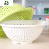 塑料沥水篮 厨房水池水洗菜篮清洗篮子 果盆篮滤水蓝 FENGHOU 大号绿色/D-5053