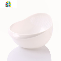 创意厨房淘米器漏塑料沥水滤水篮洗蔬菜篮子洗水果盆家用品 FENGHOU 粉白色洗菜篮洗菜篮
