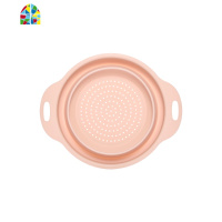 厨房洗菜盆折叠可伸缩家用多功能水洗菜篮创意塑料水果盘 FENGHOU 小号(橄榄绿)