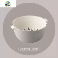 双层塑料 厨房家用洗菜筐淘米篮水果盆水果盘收纳篮洗菜盆 FENGHOU O派-深红色洗菜篮洗菜篮