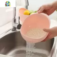 洗米筛淘米盆淘米盆家用塑料洗菜篮洗菜篮子沥水篮沥水盘淘米篮 FENGHOU 小号3760粉色
