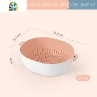 双层洗菜盆塑料厨房家用创意淘米洗菜筐菜篮子收纳盘水果盆 FENGHOU 小号灰色洗菜篮洗菜篮