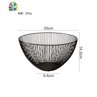 北欧风简约铁艺客厅水果篮 创意沥水篮果盆零食盘收纳篮子 FENGHOU 大号十字洗菜篮洗菜篮