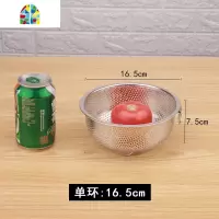 加厚不锈钢 洗菜盆漏盆 家用淘米盆 洗米筛 洗菜篮子水果篮 FENGHOU 洗米筛双耳款40.5cm