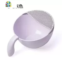 创意厨房 塑料洗菜盆水果蔬篮子洗米盆洗米筛菜篮子 FENGHOU 大号灰色洗菜篮洗菜篮