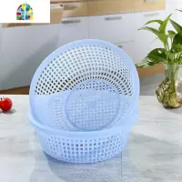 封后塑料洗菜篮水果篮子粗眼篮菜箩洗菜盆圆形滤水筛子[5个] 704(32*11.5cm)同规格[5个][颜色随机发!]