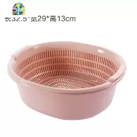 双层洗菜盆全新塑料大号厨房家用菜蓝子洗水果淋水筐漏水篮 FENGHOU 淡绿470g洗菜篮洗菜篮