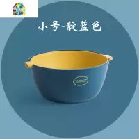 家用厨房洗菜盆双层洗菜篮塑料沥水筐客厅洗水果 FENGHOU 双色圆形小号(浅灰)