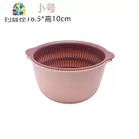 创意双层洗菜盆客厅水果盘家用厨房多功能塑料菜篮子洗菜篮 FENGHOU 浅蓝小号.