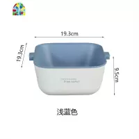 厨房水过滤网塑料家用多功能双层洗菜盆长方形水果盆加厚 FENGHOU 浅红色小号方形洗菜篮洗菜篮