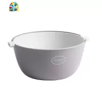 创意北欧家用洗菜盆双层洗水果洗菜塑料菜篮厨房客厅水果盘 FENGHOU 洗菜篮(小号-深红色)