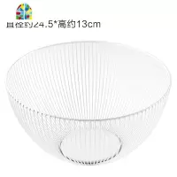 北欧风格水果盘创意客厅茶几家用镂空简约现代铁艺收纳沥水篮果盆 FENGHOU 黑色约380g洗菜篮洗菜篮