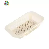 厨房可伸缩水多功能塑料碗碟架洗菜盆水果蔬菜滤水篮 FENGHOU 米色洗菜篮洗菜篮