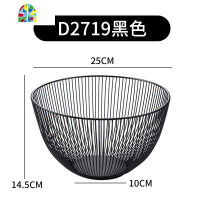 铁艺水果篮水果沥水篮果篮创意客厅果盘零食盘家用茶几果盆水果盘 FENGHOU D4832斜纹大号洗菜篮洗菜篮