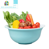 双层洗菜盆洗水果洗菜菜篮厨房创意家用水果盘 FENGHOU 单层KB-21AG粉色洗菜篮洗菜篮