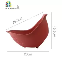 家用洗菜盆洗水果洗菜塑料菜篮厨房现代客厅创意水果盘 FENGHOU 砖蓝色洗菜篮洗菜篮