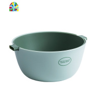 创意北欧双层塑料洗水果篮蔬菜洗菜盆厨房漏水篮家用多功能 FENGHOU 三角形小号(深红色)洗菜篮洗菜篮