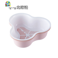 网红同款火锅食材拼盘双层洗菜盆洗菜篮子蔬菜分装篮水果盘 FENGHOU 小号卡其