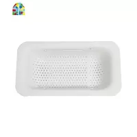 可伸缩塑料水折叠洗菜盆滴水漏水碗架厨房水池碗碟滤水篮 FENGHOU 珊瑚灰洗菜篮洗菜篮