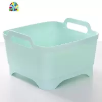 塑料洗菜盆厨房家用大号沥水盆滴漏盆洗碗盆水果盆洗菜篮子 FENGHOU 淡绿
