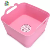 塑料洗菜篮厨房水洗菜盆洗碗加厚洗水果蔬菜篮子家用淘菜 FENGHOU 白色
