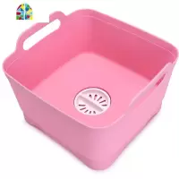 塑料洗菜篮厨房水洗菜盆洗碗加厚洗水果蔬菜篮子家用淘菜 FENGHOU 星空白色