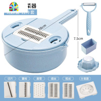 厨房切菜多功能手动碎菜豆角切丝拉丝器大号切片土豆萝卜刨皮 FENGHOU 北欧粉色(实用12件套)削皮器