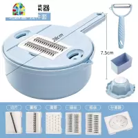 厨房切菜多功能手动碎菜豆角切丝拉丝器大号切片土豆萝卜刨皮 FENGHOU 北欧粉色(实用12件套)削皮器