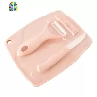 削皮器陶瓷刀厨房三件套多功能刀具家用刀刀套装蔬果刨丝器瓜果刀 FENGHOU 北欧蓝三件套