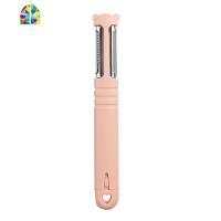 家用便携刨丝器多功能水果刀三合一削皮器蔬果刨子土豆丝刮皮小刀 FENGHOU 粉色