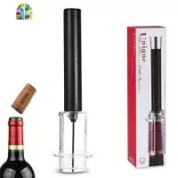 红酒开瓶器红酒创意带割纸刀酒具针式启瓶器送割刀 FENGHOU 黑灰色老款气压