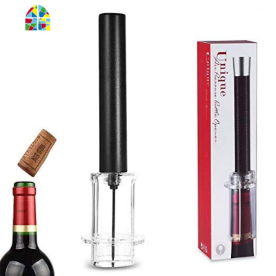 红酒开瓶器红酒创意带割纸刀酒具针式启瓶器送割刀 FENGHOU 黑灰色老款气压