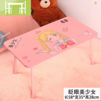 逸家伴侣折叠可爱电脑桌寝室宿舍卧室坐地懒人桌床上书桌少女心上铺小桌子