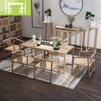 逸家伴侣办公室功夫茶台实木茶桌新中式现代简约禅意原木家用泡茶桌椅组合茶几