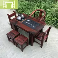 逸家伴侣老船木茶桌椅组合阳台茶几实木迷你桌户外功夫茶桌客厅小户型茶台桌/桌椅套件