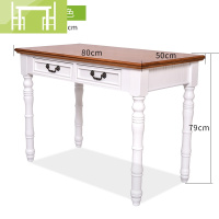 逸家伴侣实木书桌简约学习桌小书桌子卧室家用欧式办公桌电脑桌美式写字台