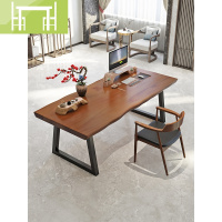 逸家伴侣美式实木台式电脑桌家用写字桌书桌loft工作台学习桌作台办公桌