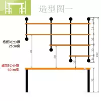 逸家伴侣定制 loft水管书桌书架组合实木铁艺创意书桌美式工业双人电脑桌