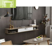 逸家伴侣实木壁挂电视柜简约现代悬挂墙上机顶盒小户型酒店卧室吊柜置物架