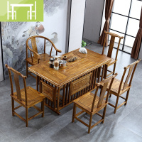 逸家伴侣茶桌椅组合实木茶桌茶台喝茶艺桌子一体功夫家用套装泡茶具小茶几