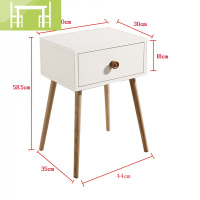 逸家伴侣北欧床头柜实木简约现代灯柜日式迷你小柜子卧室储物柜床边柜
