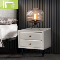 逸家伴侣床头柜网红意式轻奢简约现代抽屉皮艺储物床头柜皮床后现代软床